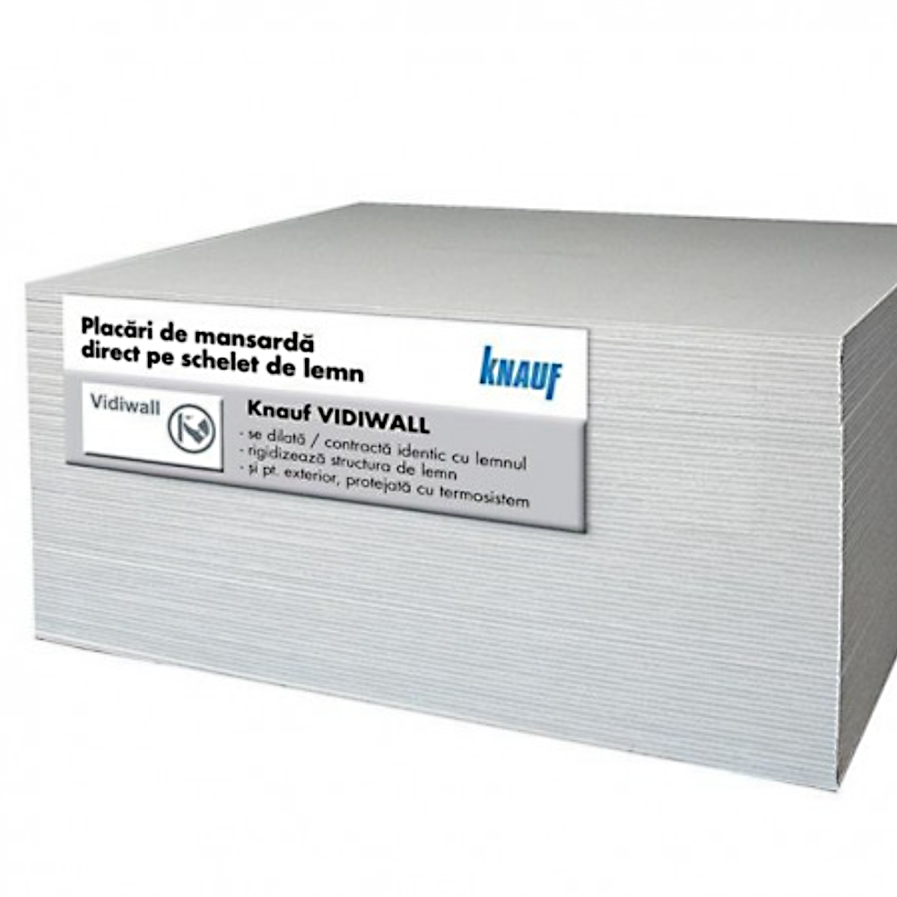 Oferte la Placa gips armat Knauf Vidiwall SK, grosime 12.5 mm, 1200 X 2600 mm