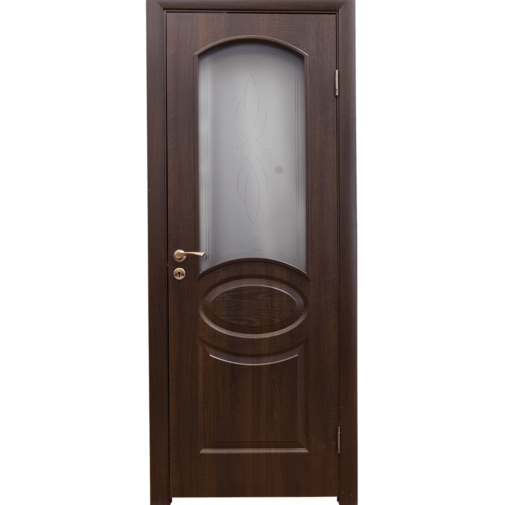 Oferte la Usa interior celulara New Style Fortis Oval, reversibila, MDF, castan, toc fix, 200 x 80 x 3.4 cm
