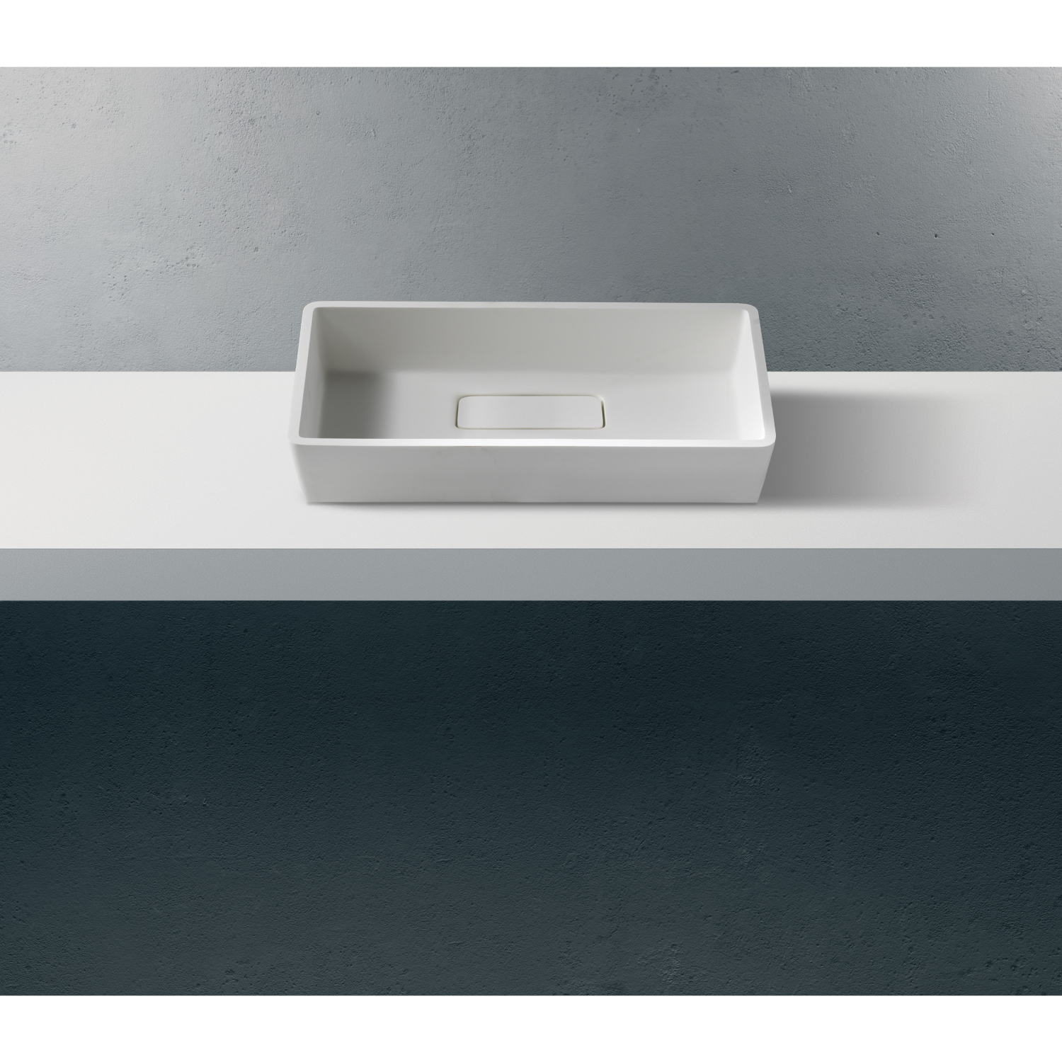 Oferte la Lavoar baie Betacryl Stone Classic White  BB R 6130B, compozit, dreptunghiular, alb, 62.4 x 60 x 10 cm