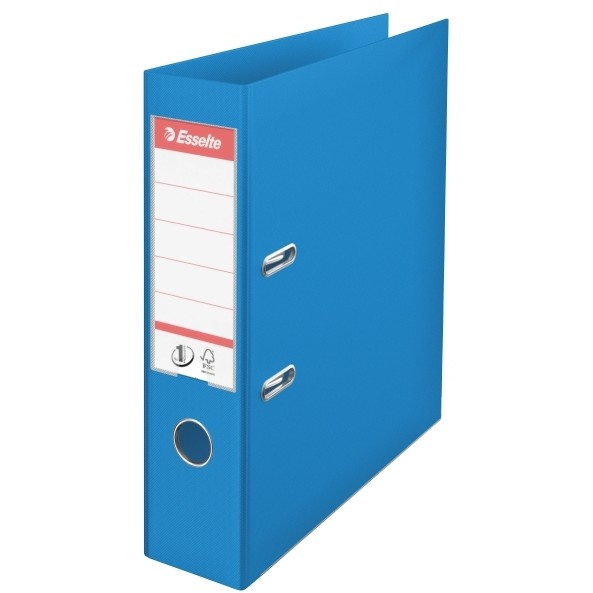 Oferte la Biblioraft A4, plastifiat PP/PP, margine metalica, 75 mm, ESSELTE No. 1 Power - albastru vivida