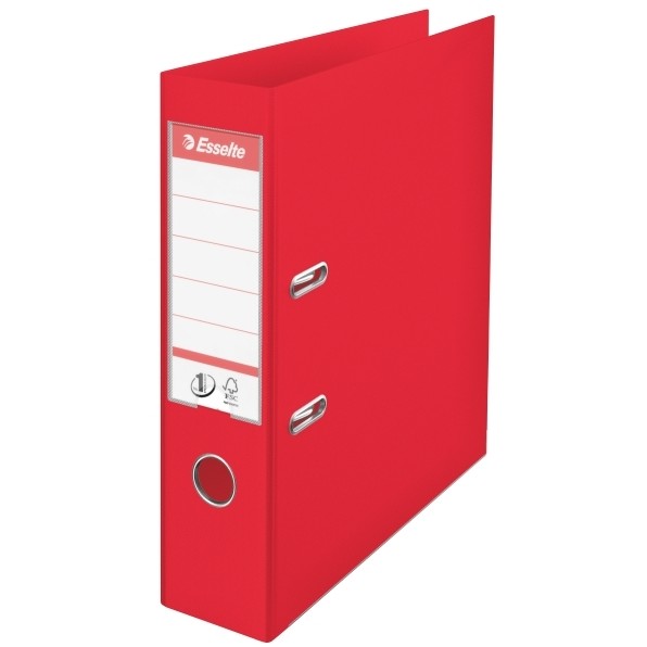 Oferte la Biblioraft A4, plastifiat PP/PP, margine metalica, 75 mm, ESSELTE No. 1 Power - rosu vivida