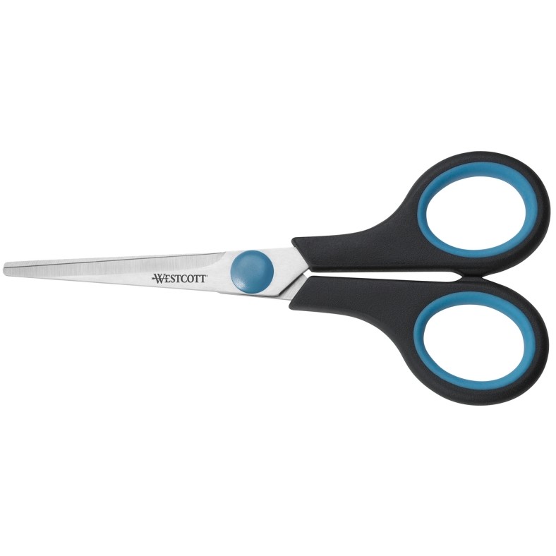 Foarfeca otel, 180 mm, cu rubber grip, WESTCOTT Easy Grip - 10 ani garantie