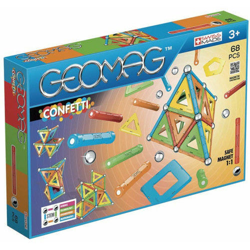 Oferte la Set de constructie magnetic Confetti 68 Piese 3 Ani+