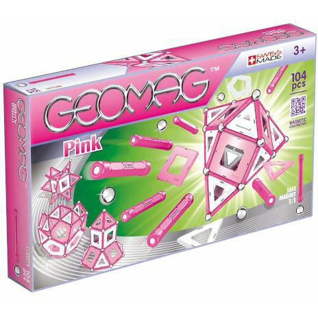 Oferte la Set de constructie magnetic Pink Panels 344 Piese 3 Ani+