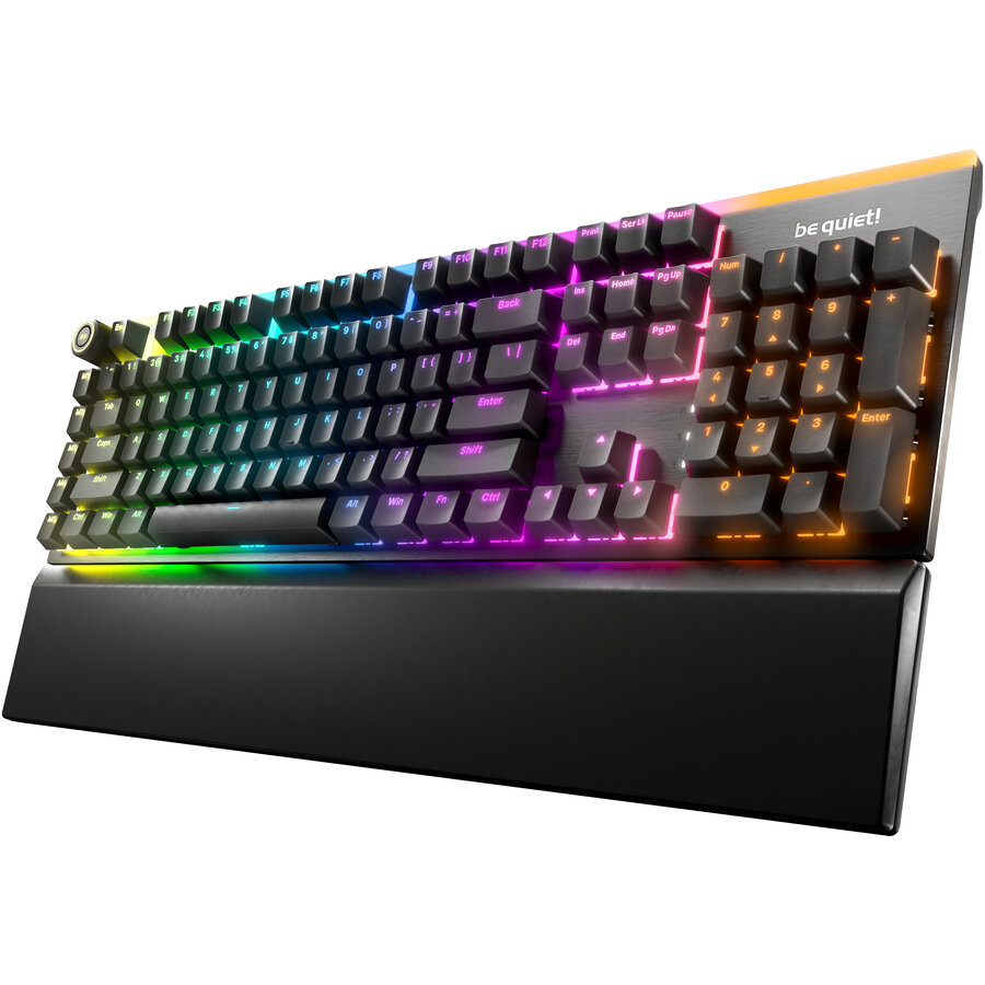 Oferte la Tastatura Mecanica Modulara Light Mount Silent Linear (BT003US) USB 2.0 Palmrest Iluminare RGB US ANSI Negru