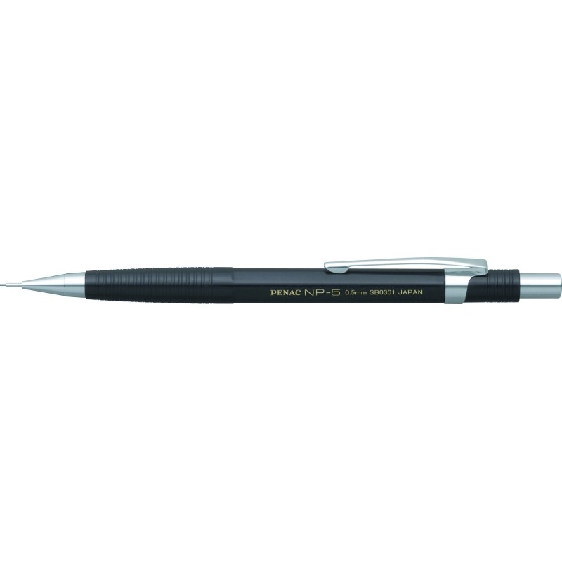 Oferte la Creion mecanic profesional PENAC NP-5, 0.5mm, con metalic cu varf cilindric fix - corp negru