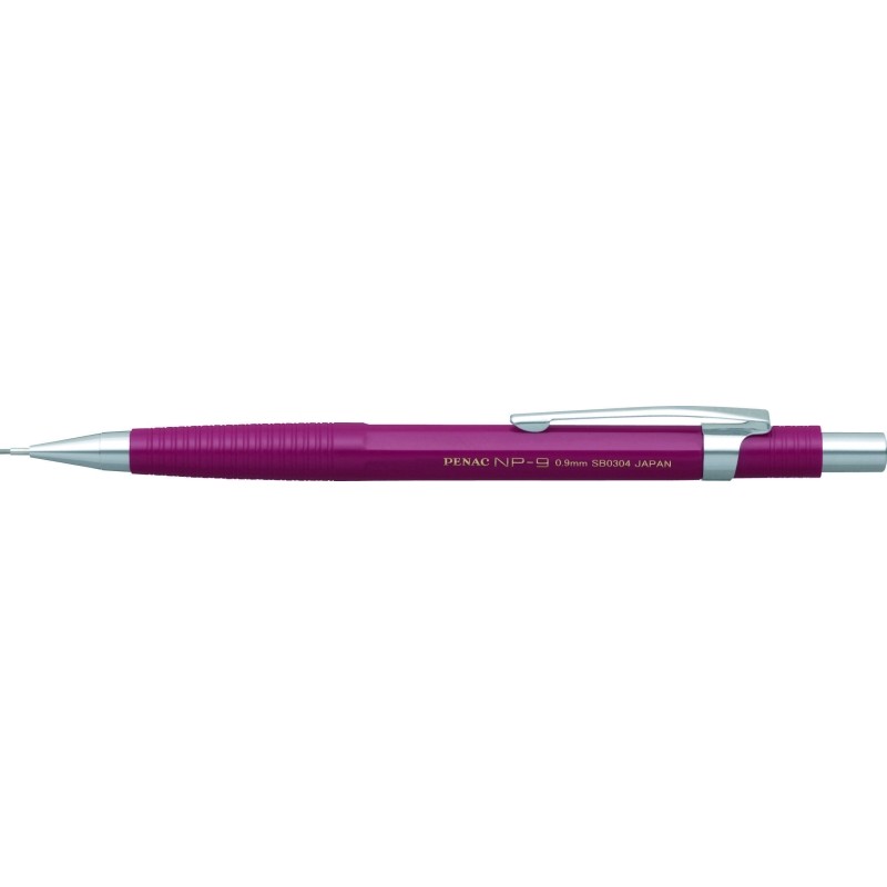 Oferte la Creion mecanic profesional PENAC NP-9, 0.9mm, con metalic cu varf cilindric fix - corp bordeaux