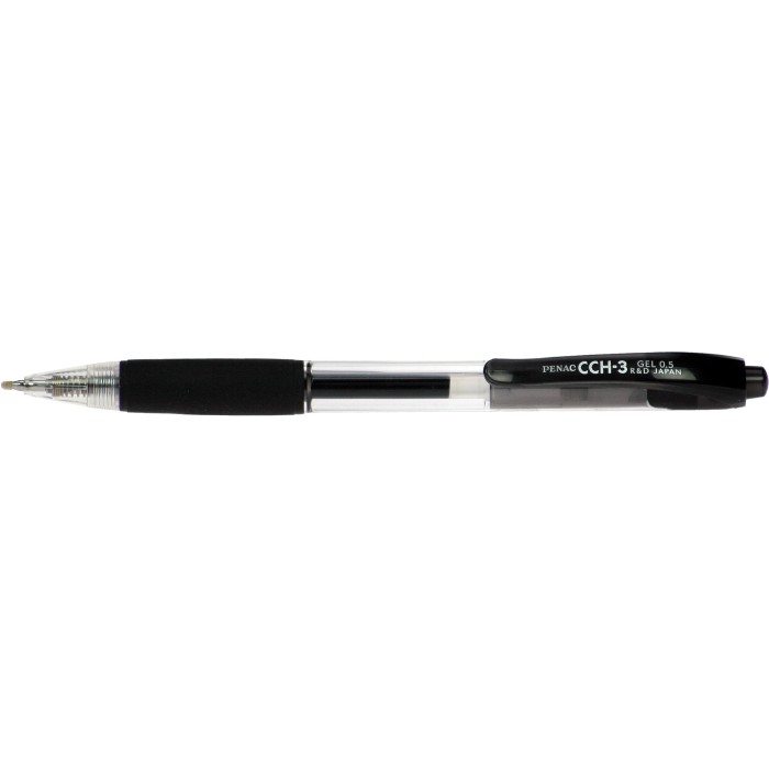 Oferte la Pix cu gel PENAC CCH-3, rubber grip, 0.5mm, corp transparent - scriere neagra