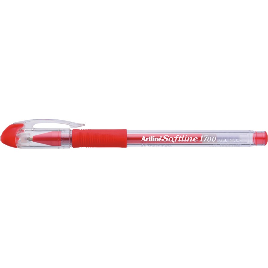 Oferte la Pix cu gel ARTLINE Softline 1700, rubber grip, varf 0.7mm - rosu