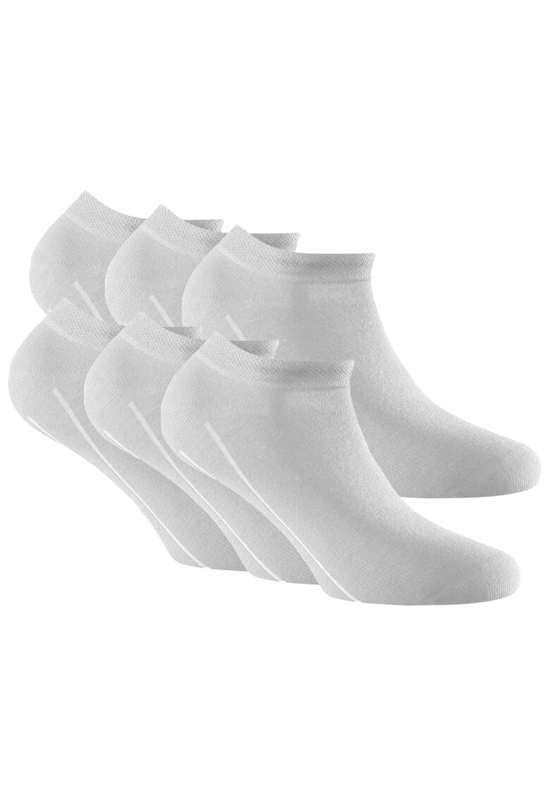 Oferte la Set de sosete unisex pana la glezna 14347 - 6 perechi - Alb