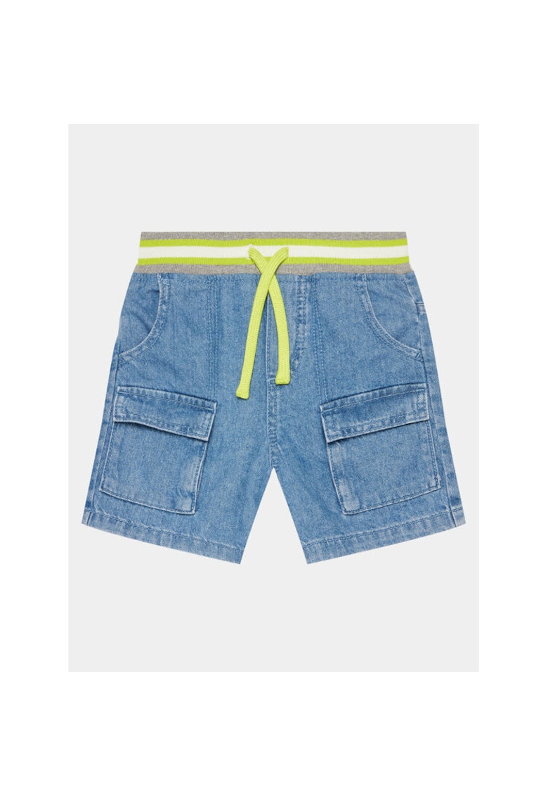 Pantaloni scurti baieti - 303820206 - Bumbac - Albastru - Albastru