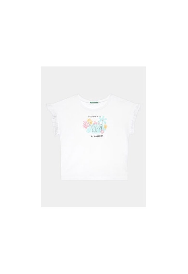 Tricou fete - 302093557 - Bumbac - Alb - Alb