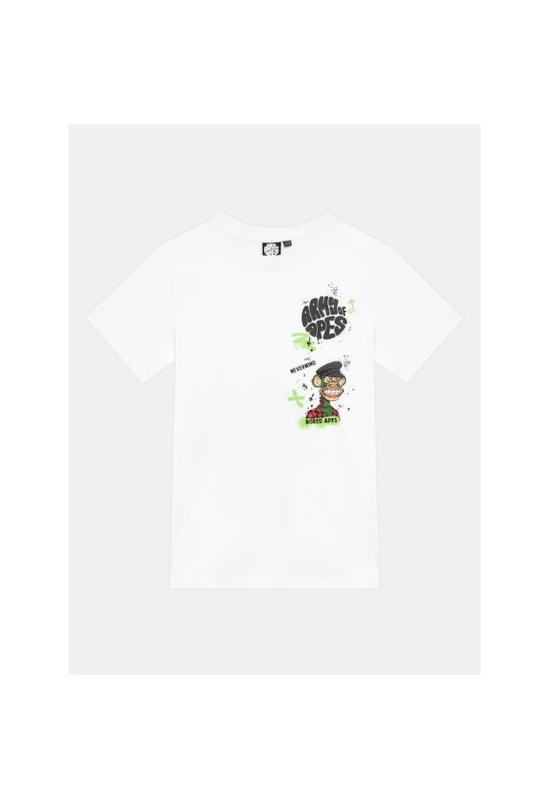 Tricou baieti - 304547591 - Bumbac - Alb - Alb