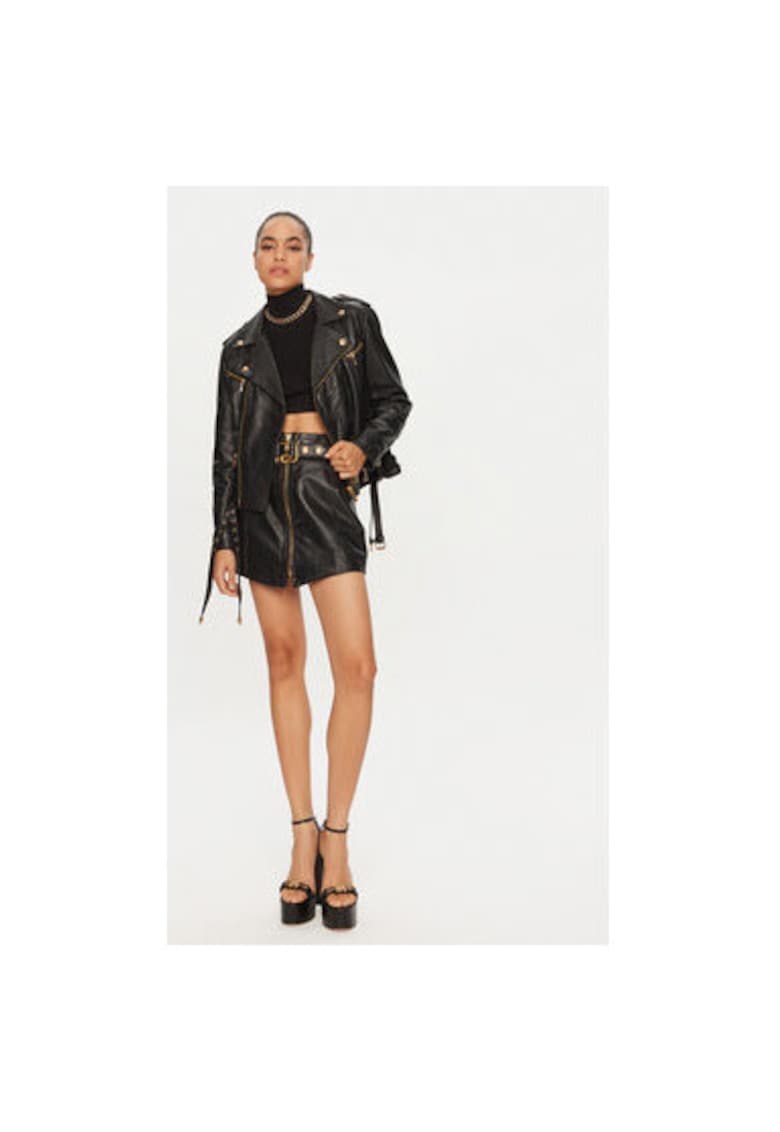 Fusta dama - 304381430 - Piele naturala - Negru - Negru