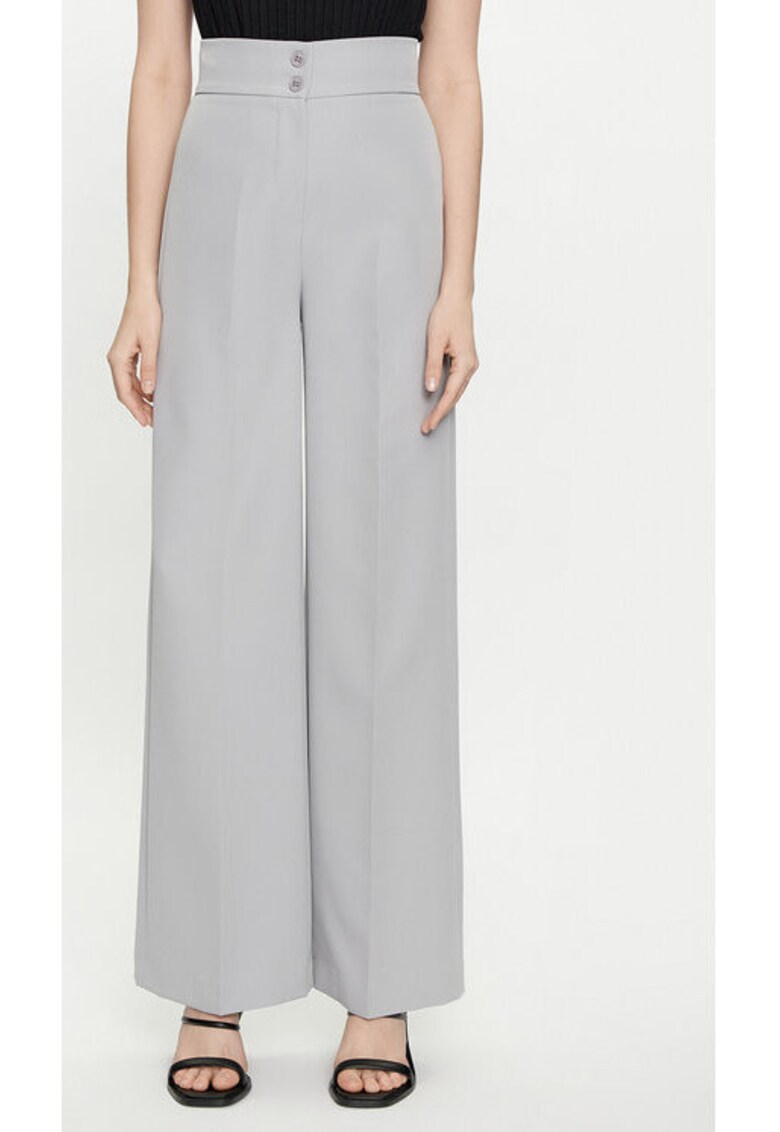 Pantaloni dama - 304139512 - Poliester - Gri - Gri