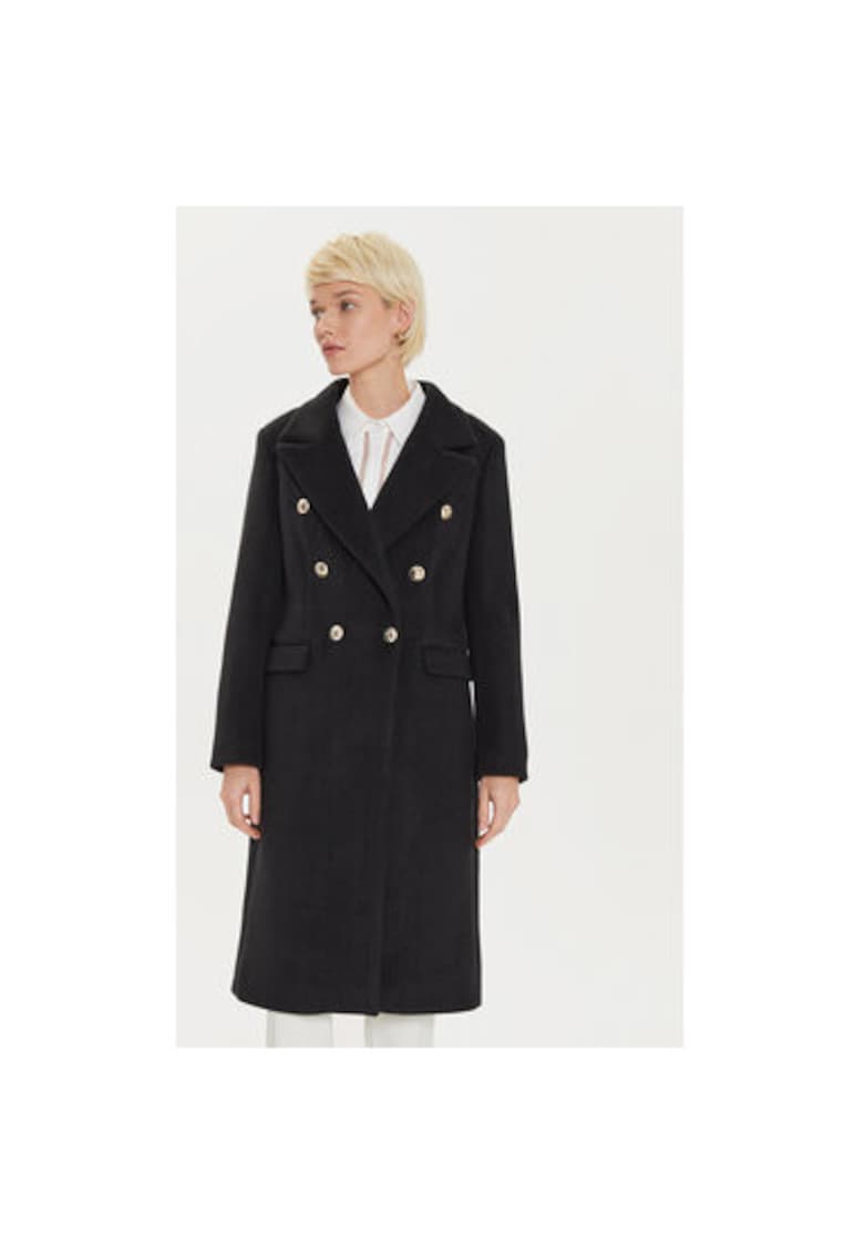 Palton dama - 304980459 - Poliester/Lana - Negru - Negru