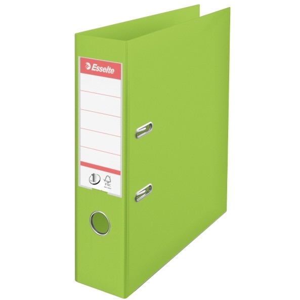 Oferte la Biblioraft A4, plastifiat PP/PP, margine metalica, 75 mm, ESSELTE No. 1 Power - verde vivida