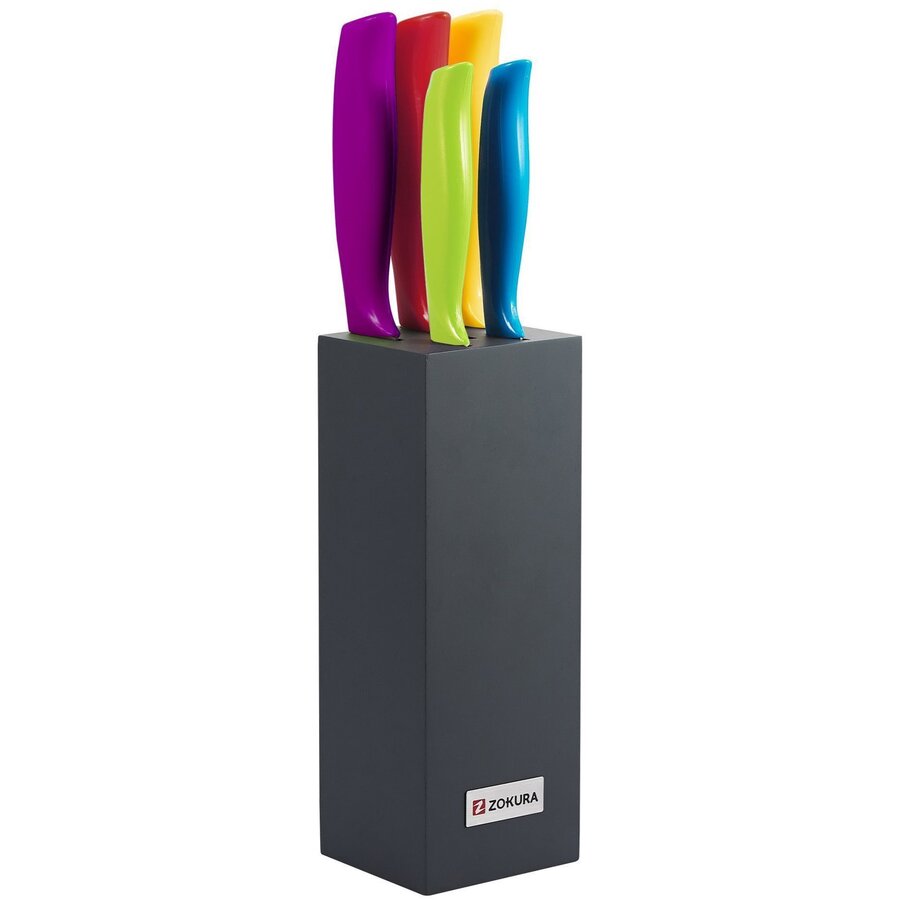 Oferte la Set 5 Cutite Z1046 cu Suport Multicolor