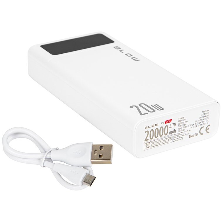 Oferte la Baterie Externa 20000mAh QC+PD 20W + Lightning PB20E Alb