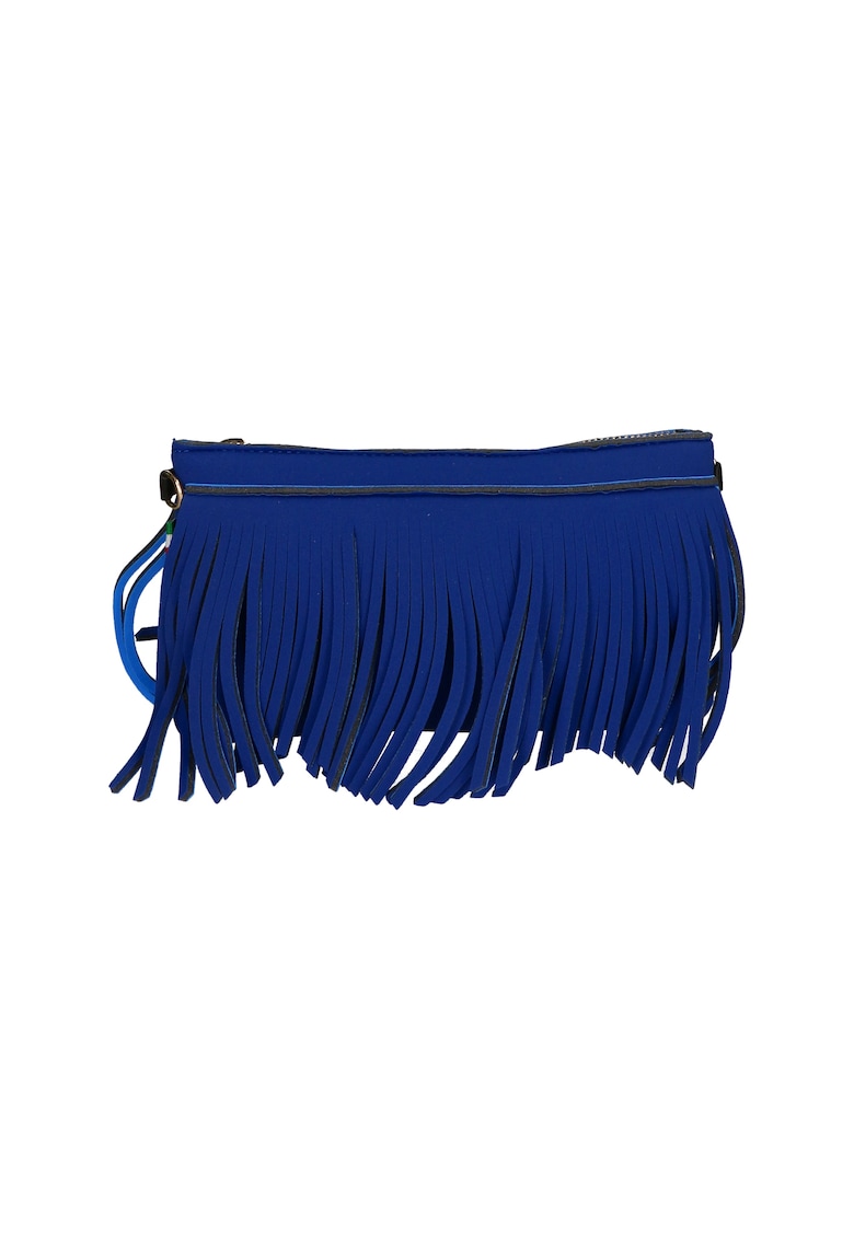 Oferte la Geanta crossbody cu franjuri - Albastru