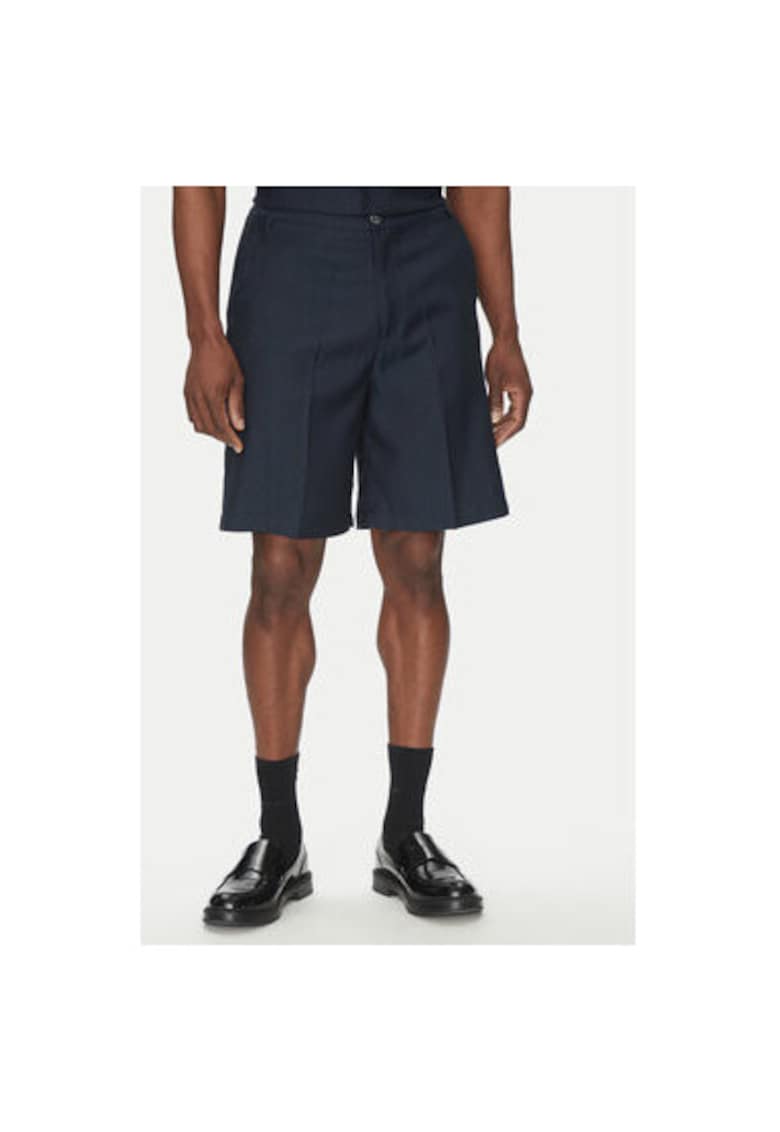 Oferte la Pantaloni scurti barbati -  305348098 - Viscoza/Bumbac - Albastru - Albastru