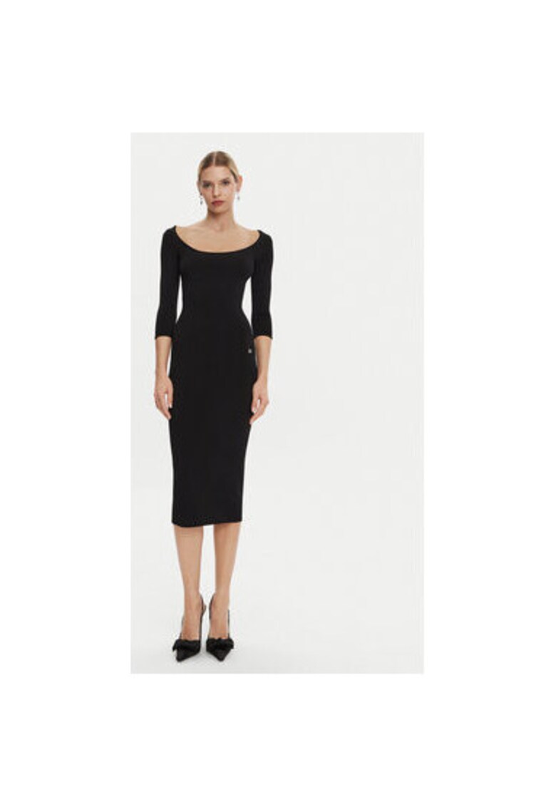 Oferte la Rochie Dama -  305315557 - Viscoza/Poliester - Negru - Negru