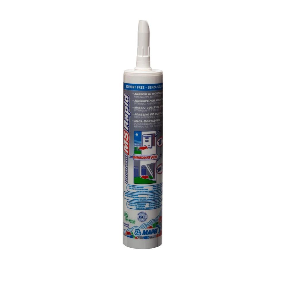 Adeziv de montaj Mapei Ultrabond MS Rapid, alb, interior/exterior, 300 ml