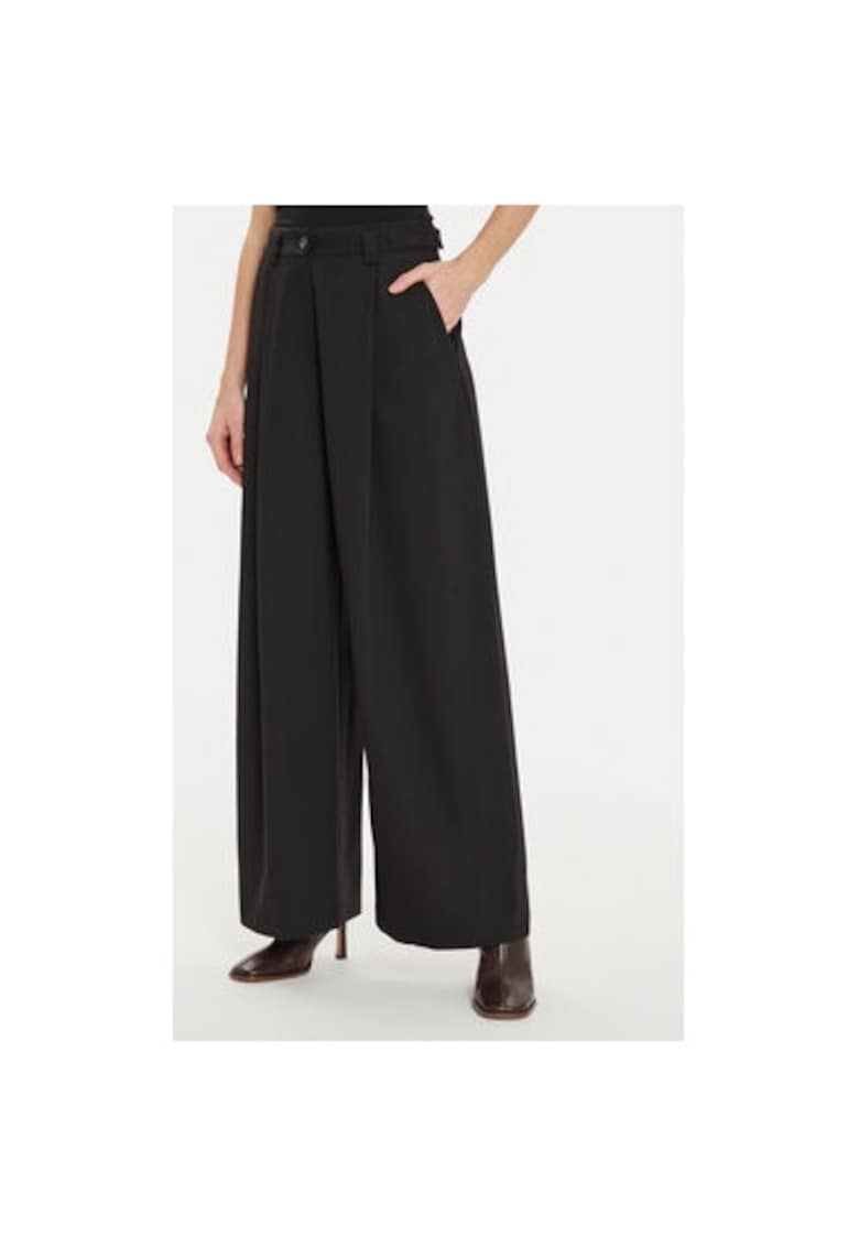 Pantaloni dama - 304919626 - Poliester/Viscoza - Negru - Negru