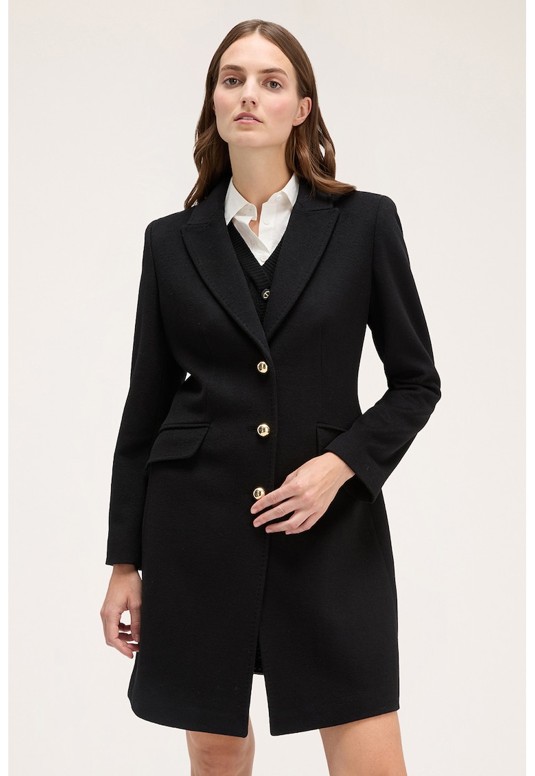 Palton din amestec de lana - Negru