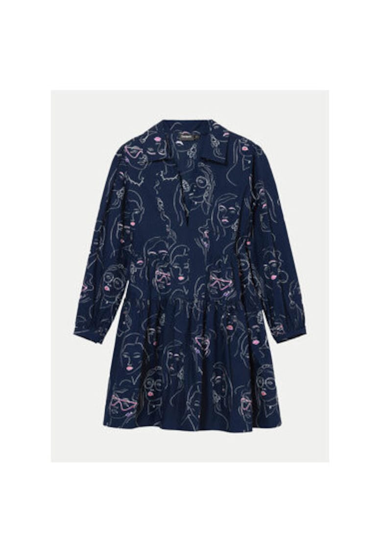 Rochie dama - 304478451 - Bumbac - Albastru - Albastru