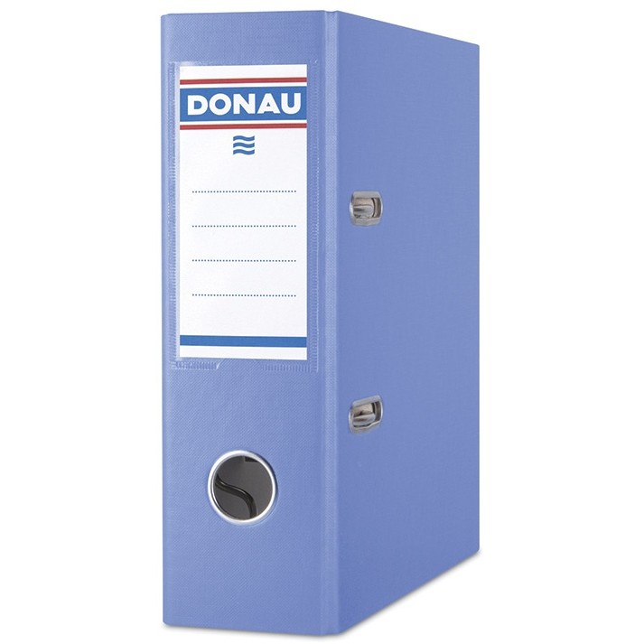 Oferte la Biblioraft A5, plastifiat PP, margine metalica, 75 mm, DONAU - bleu