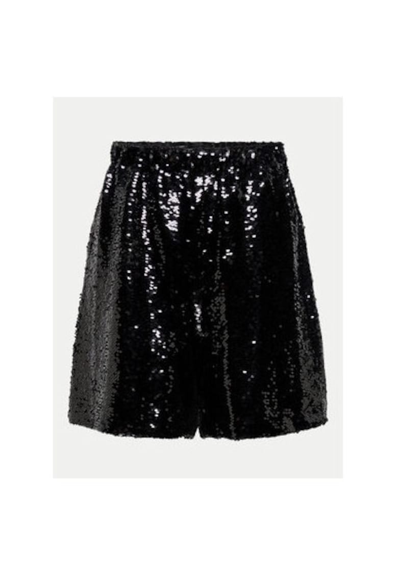 Pantaloni scurti dama - 304494291 - Poliester - Negru - Negru