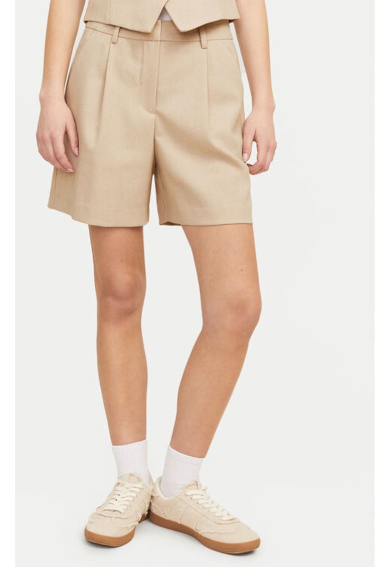 Oferte la Pantaloni scurti dama -  304703355 - Poliester - Bej - Bej