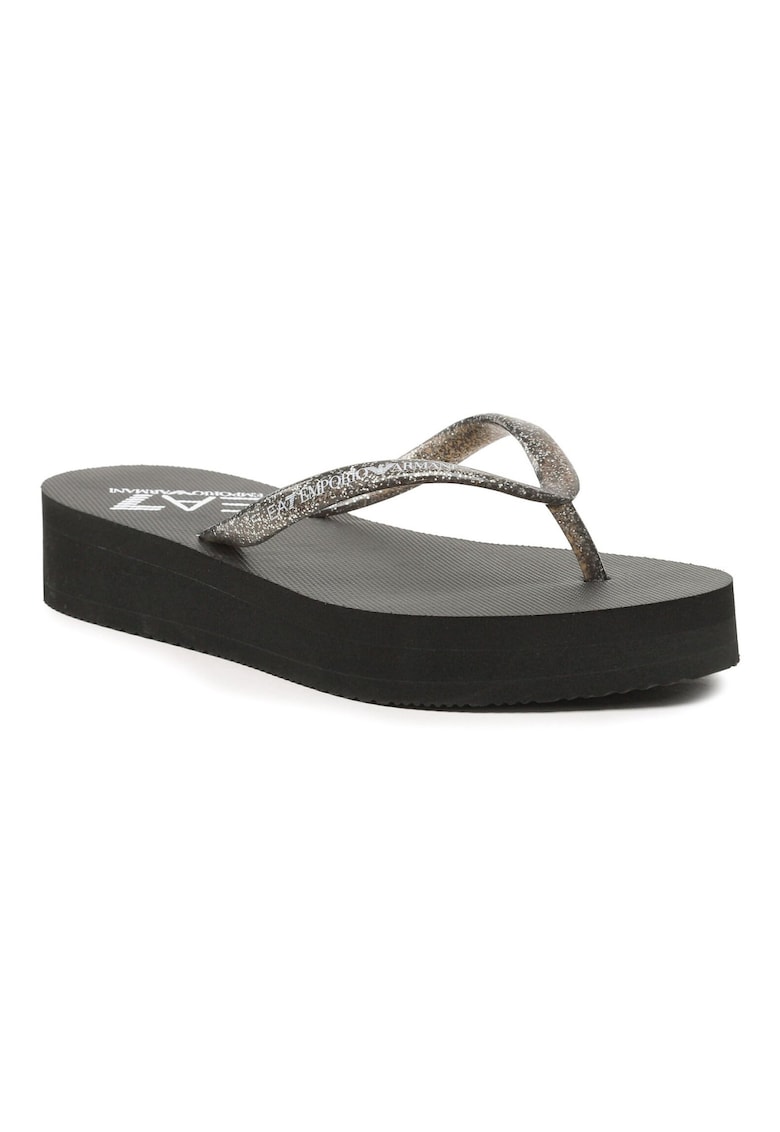 Papuci flip-flop dama - 302746255 - Textil - Argintiu - Argintiu