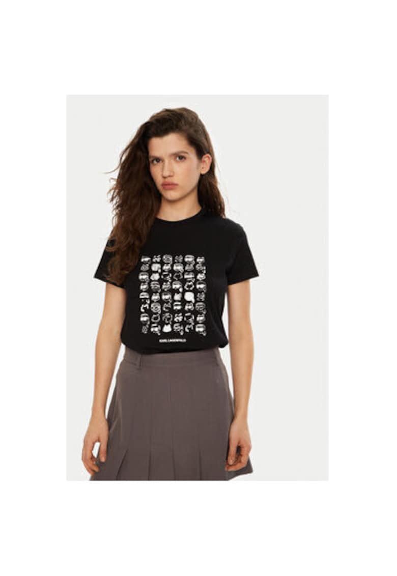 Tricou dama - 304579516 - Bumbac organic - Negru - Negru