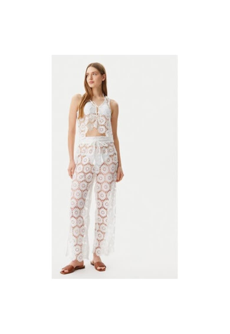 Oferte la Pantaloni dama -  304991516 - Poliester - Alb - Alb