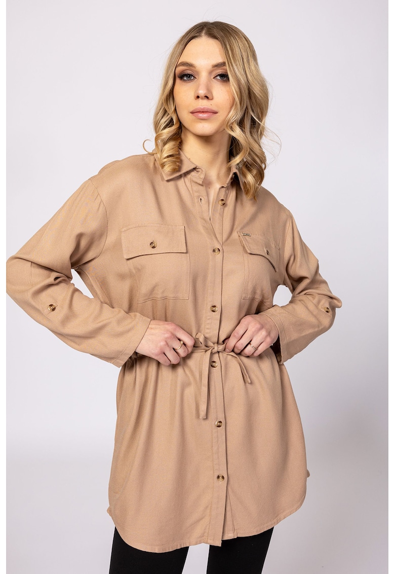 Oferte la Camasa cu talie ajustabila Rolda - Caramel