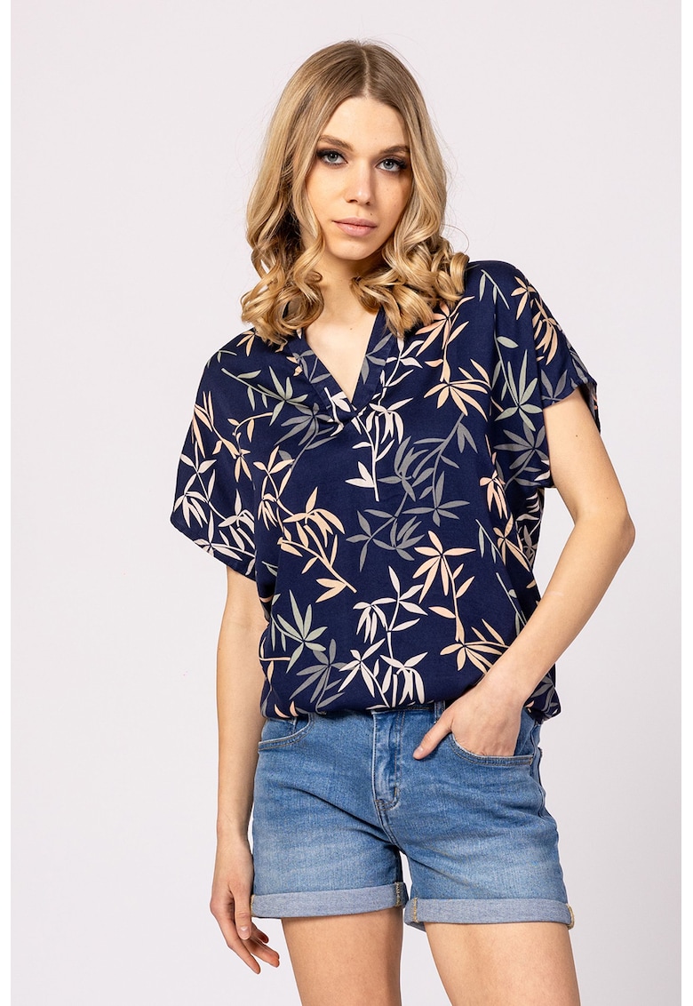 Oferte la Camasa-tunica cu maneci scurte Rilla - Piersica/Bleumarin