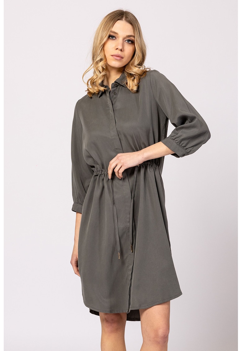 Oferte la Rochie-camasa cu slituri laterale Villach - Verde inchis