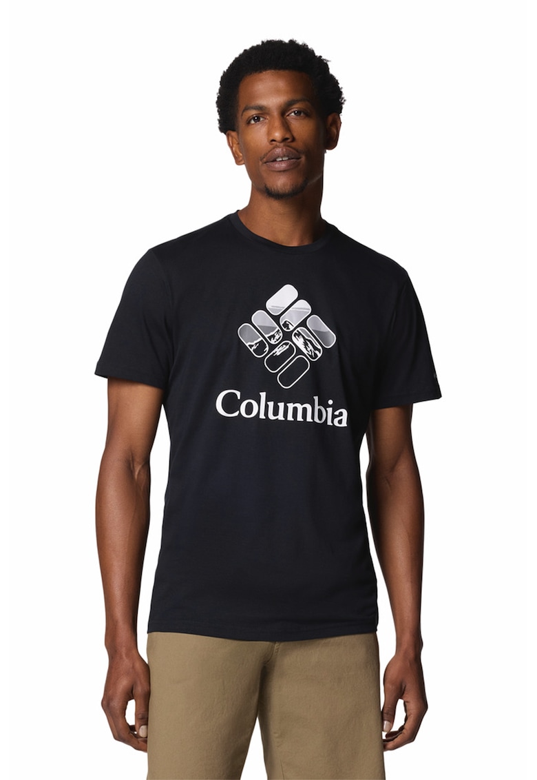 Tricou de bumbac organic Rapid Ridge - Alb/Negru