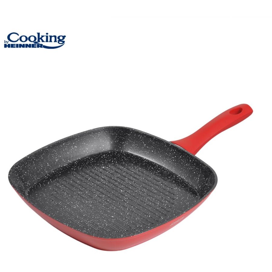 Oferte la Tigaie Grill Aluminiu 28x4CM RED STONE Rosu/Negru