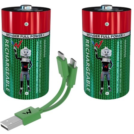 Oferte la Pachet Baterii 2 Bucati D/LR20 cu Cablu USB-C Reincarcabile