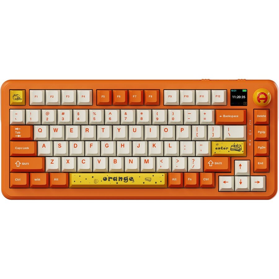 Tastatura wireless mecanica AK820 Max Orange