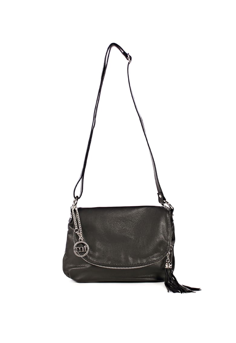 Oferte la Geanta crossbody de piele Bausam - Negru - 20 x 27 x 5 cm