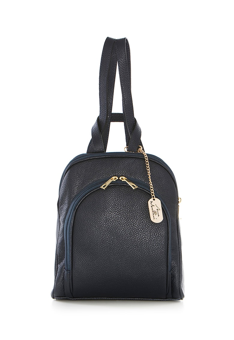 Oferte la Rucsac de piele cu accesoriu metalic Breta - Bleumarin