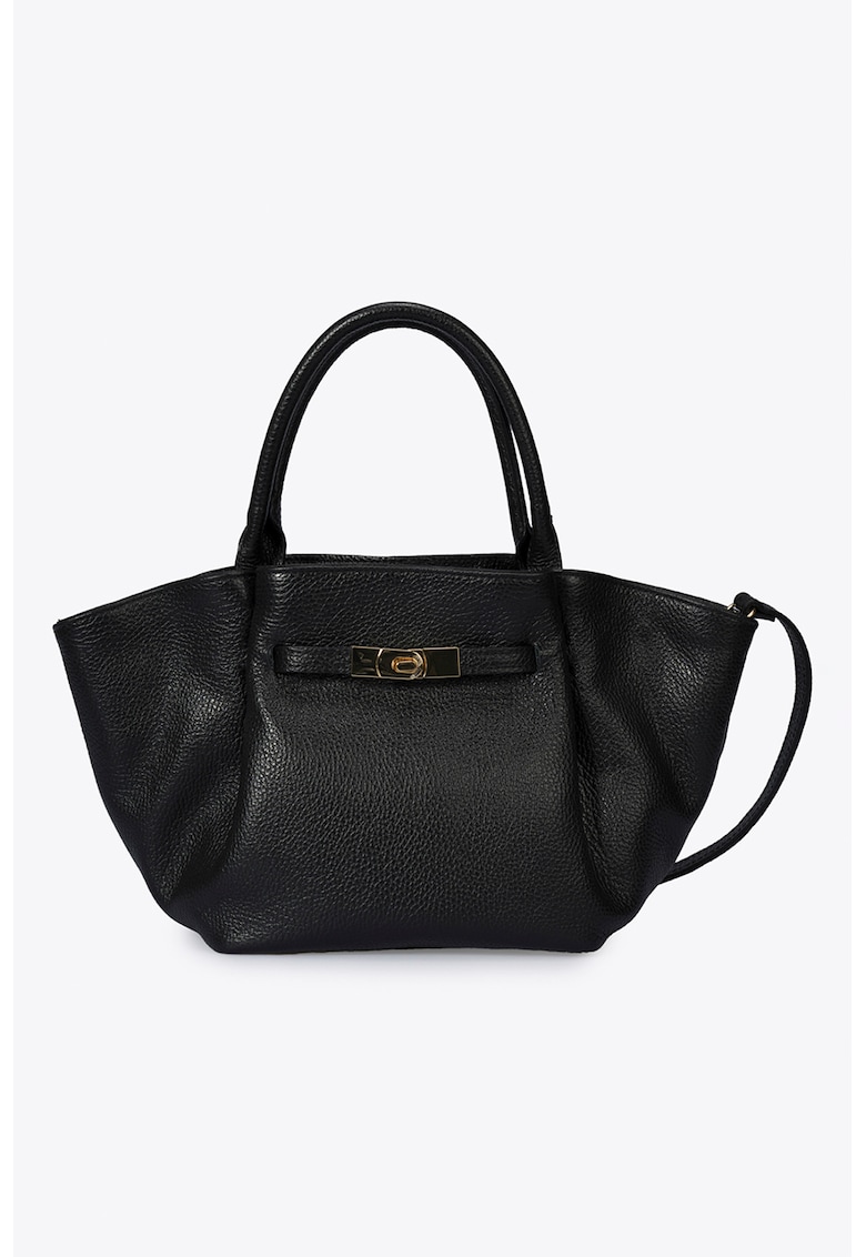 Geanta shopper din piele - Negru
