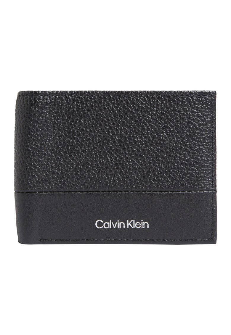 Portofel pliabil de piele - Negru