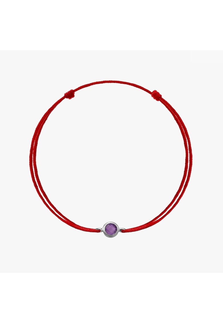 Bratara snur din argint Birthstone May - Onix Verde