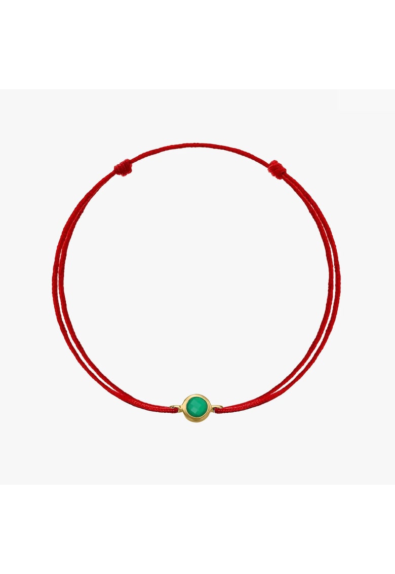 Oferte la Bratara snur din argint Birthstone May - Onix Verde
