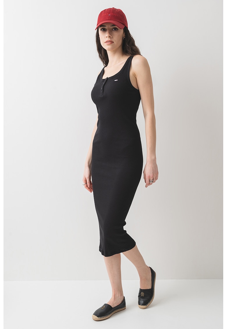 Oferte la Rochie midi cambrata din bumbac